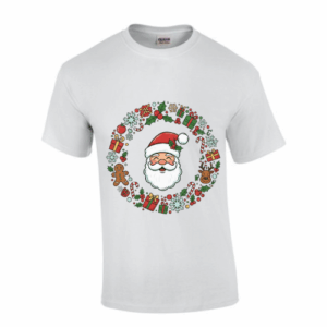 Karácsonyi Koszorú Póló: Ünnepi Hangulat A Mikulással!