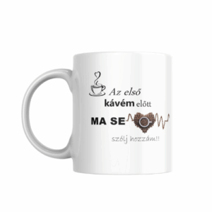Kávéfüggő Bögre – Reggeli Figyelmeztetés!